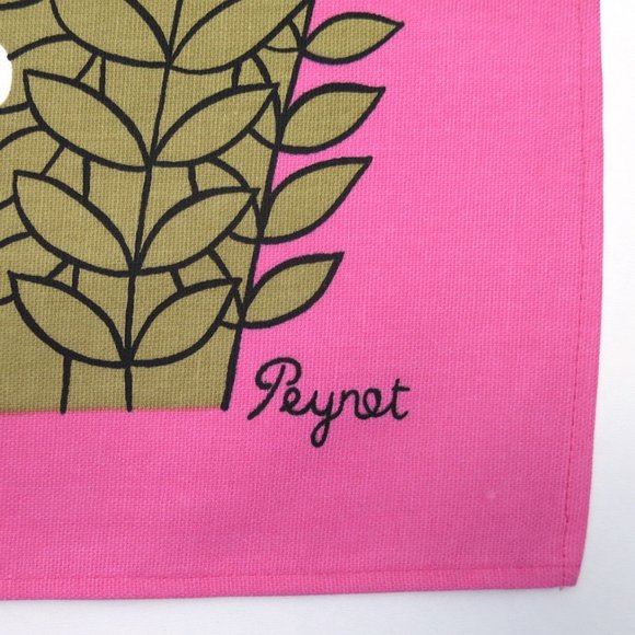 Vtg Linen Tea Towel Peynet Lovers Series The Kiss The Art of Love - Picture 5 of 9